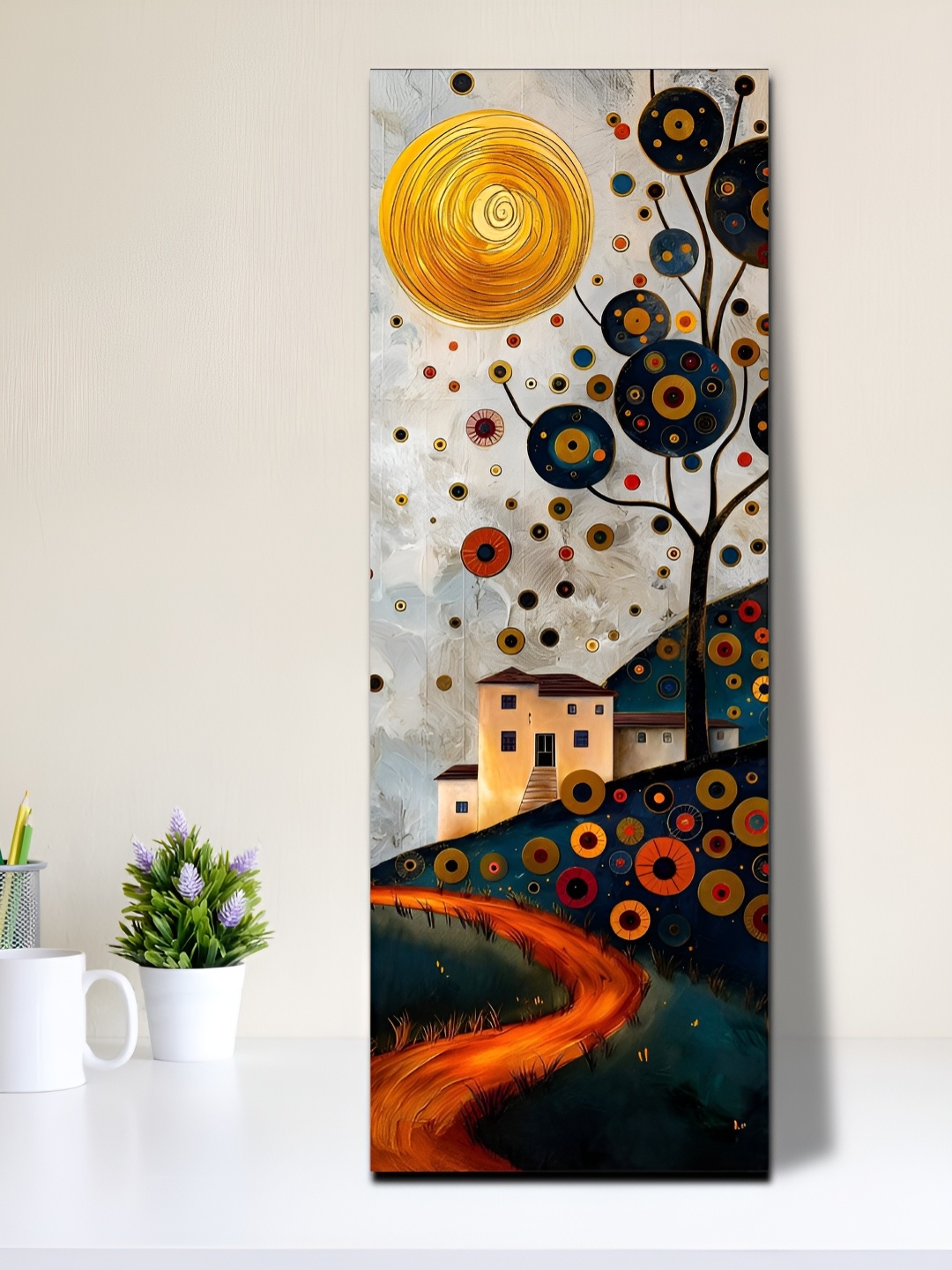 

OLIVE TREE Grey & Black Abstract Printed Canvas Wall Art