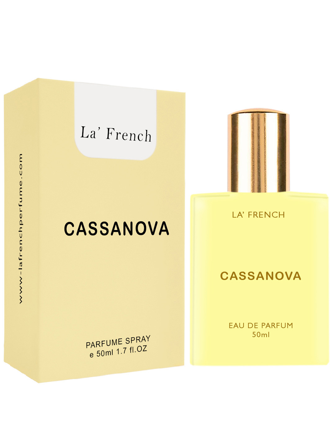 

La French Cassanova Long Lasting Eau de Parfum - 50 ml, Yellow