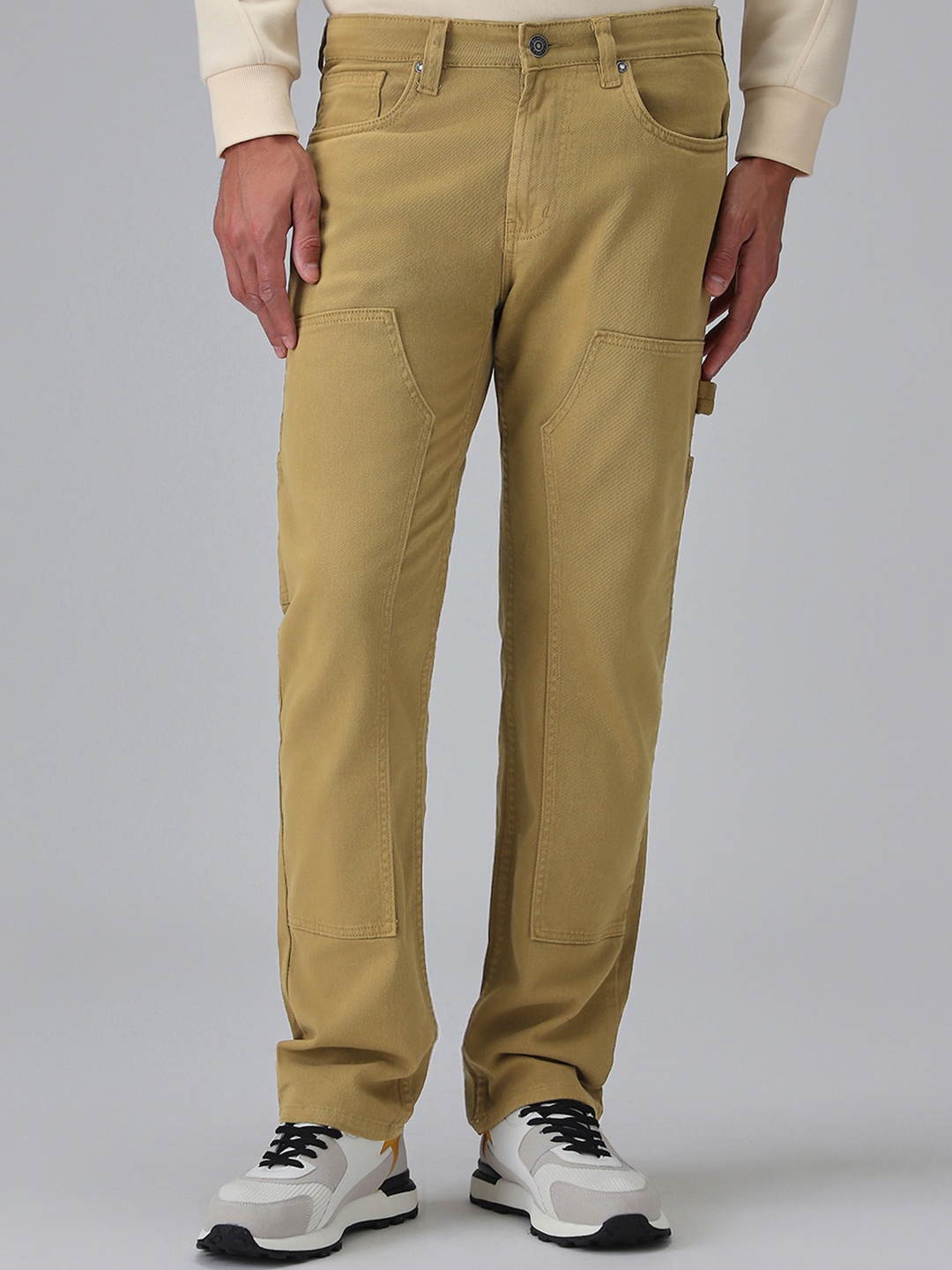 

Banana Club Men Khaki Cargo Denim Relaxed Fit Stretchable Jeans