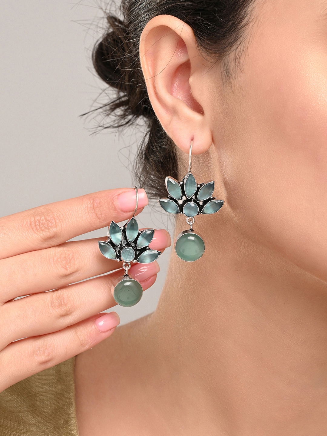 

Anvik Contemporary Drop Earrings, Blue