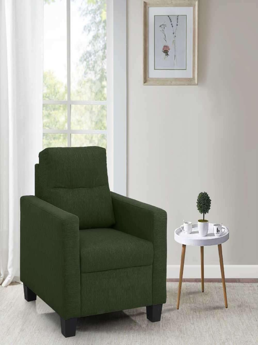 

Duroflex Ease Sap Green 1 Seater Fabric Sofa