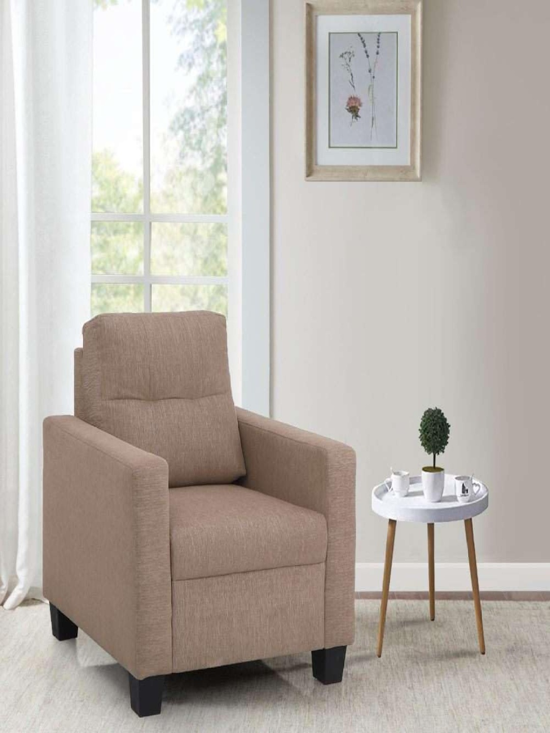 

Duroflex Ease Brown 1 Seater Fabric Sofa