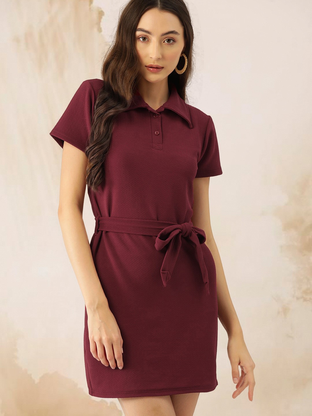 

DressBerry T-shirt Mini Dress, Maroon
