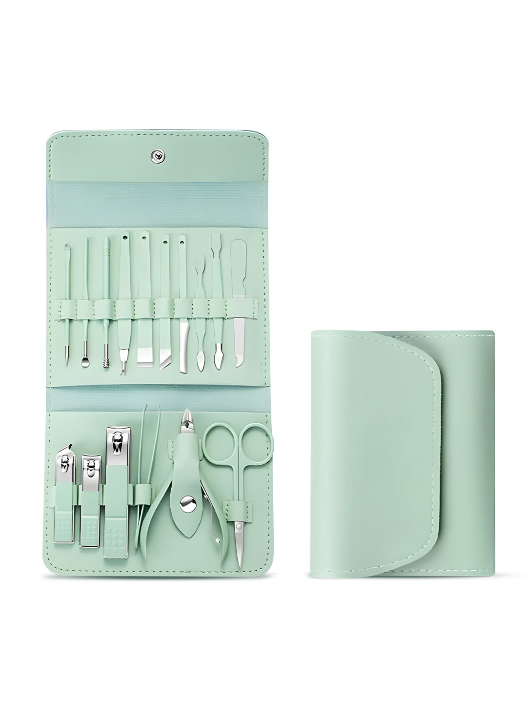 

Gleva 16-Pcs Manicure Kit With Portable Bag, Green