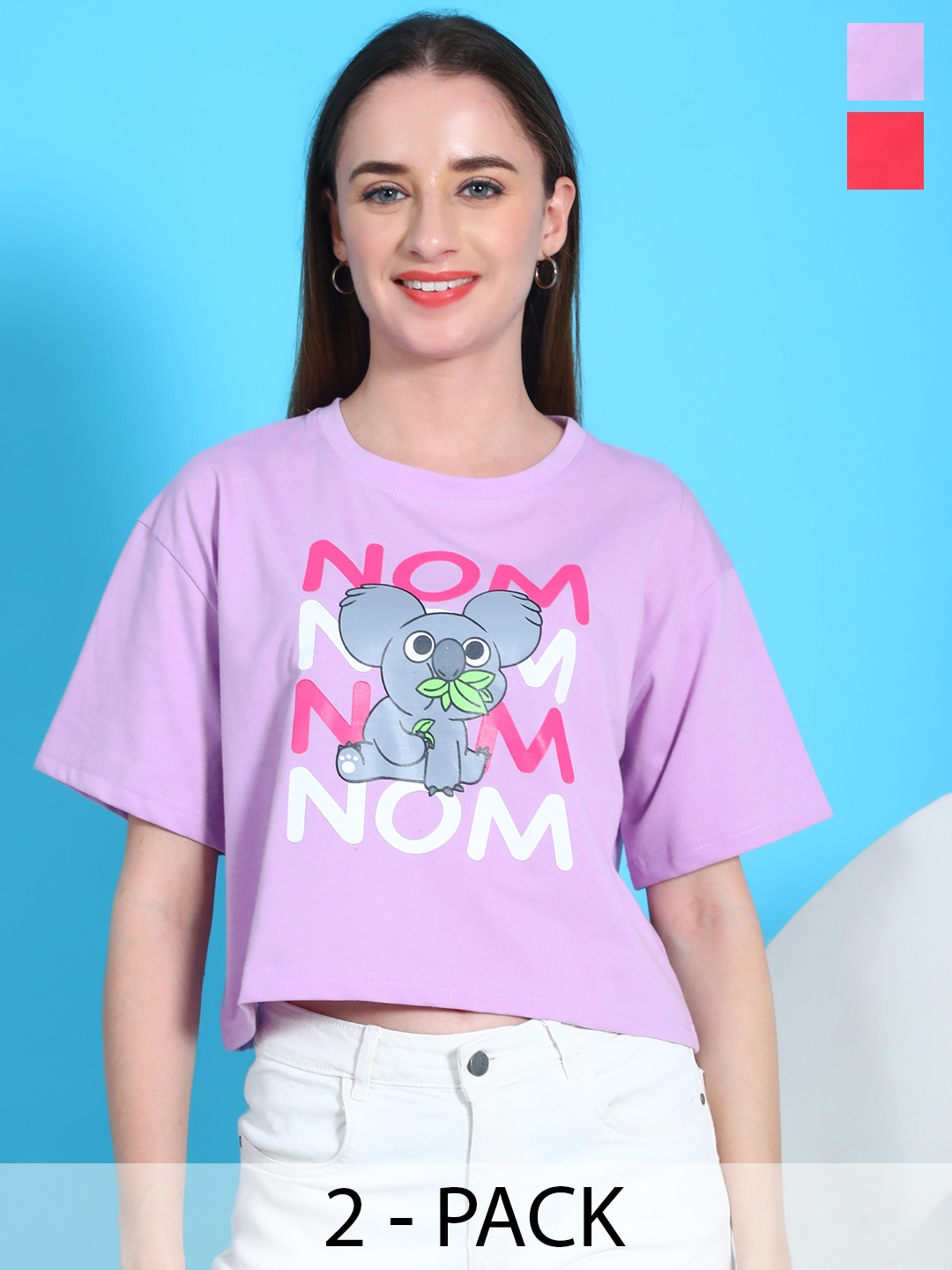 

Dreambe Women Typography 2 Wonder Woman Printed Fusion Applique T-shirt, Multi