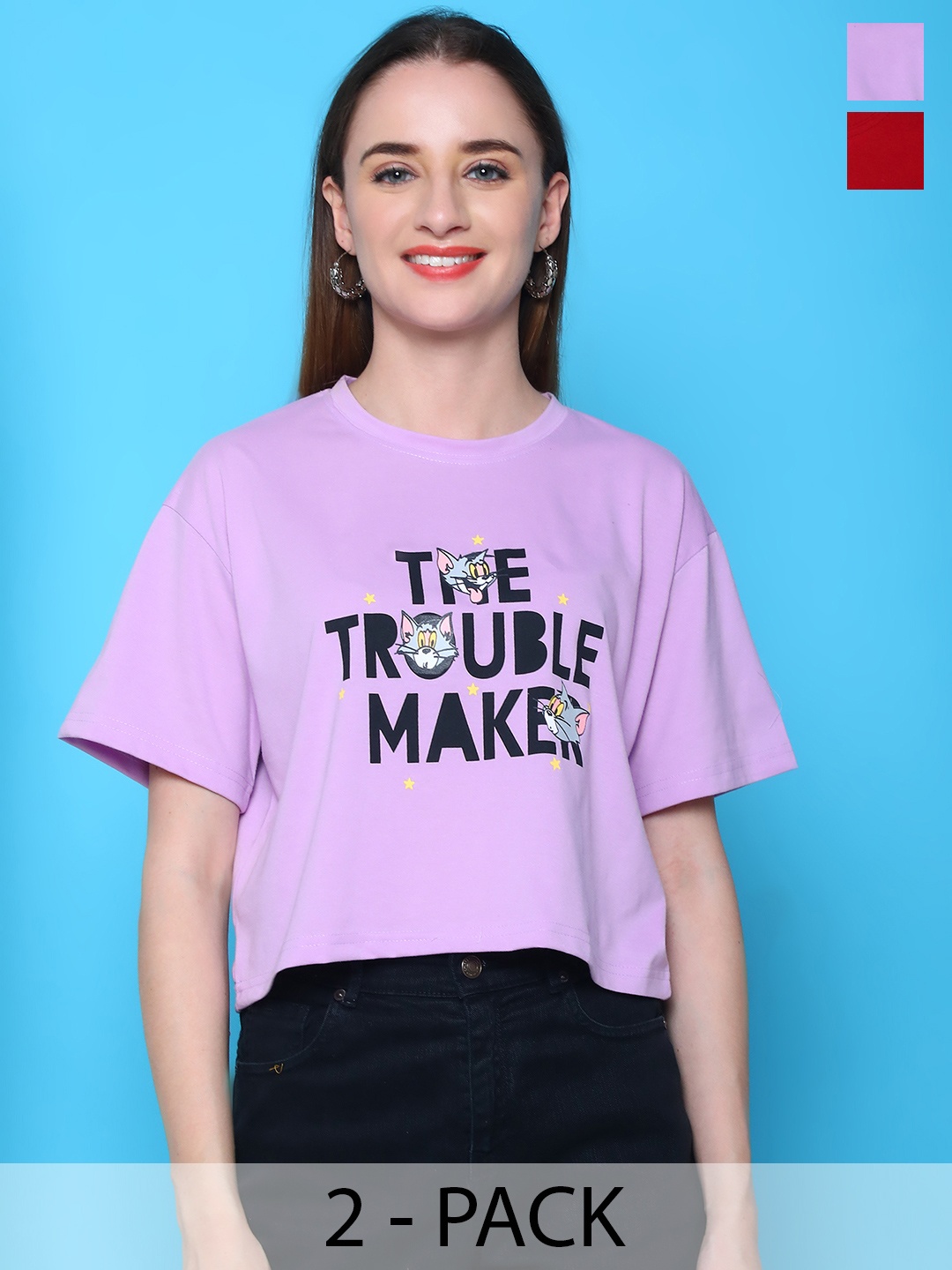 

Dreambe Women Typography 2 Wonder Woman Printed Fusion Applique T-shirt, Multi