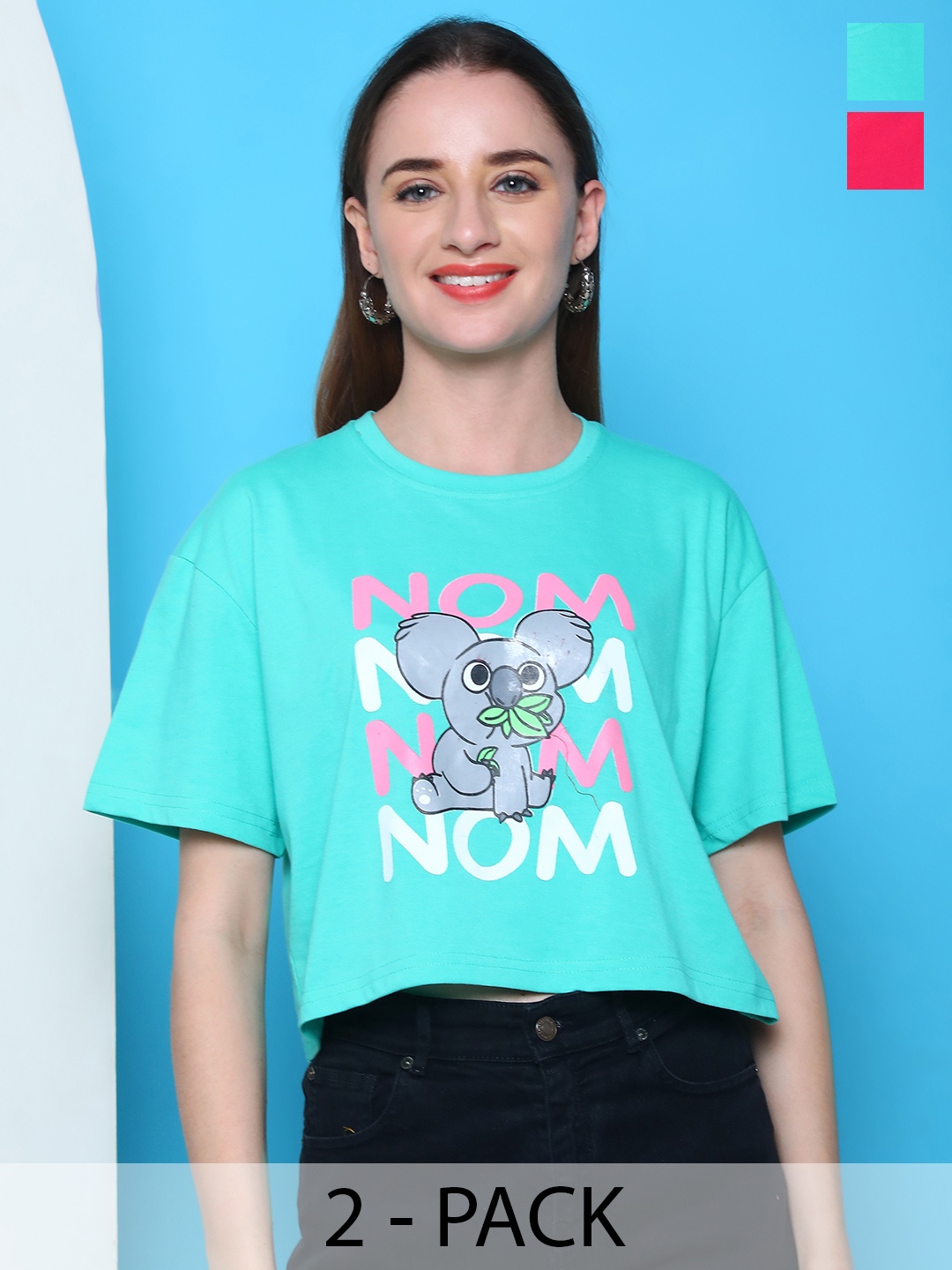 

Dreambe Women Typography 2 Wonder Woman Printed Fusion Applique T-shirt, Multi