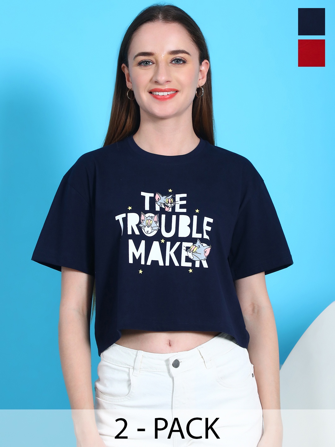 

Dreambe Women Typography 2 Wonder Woman Printed Fusion Applique T-shirt, Multi