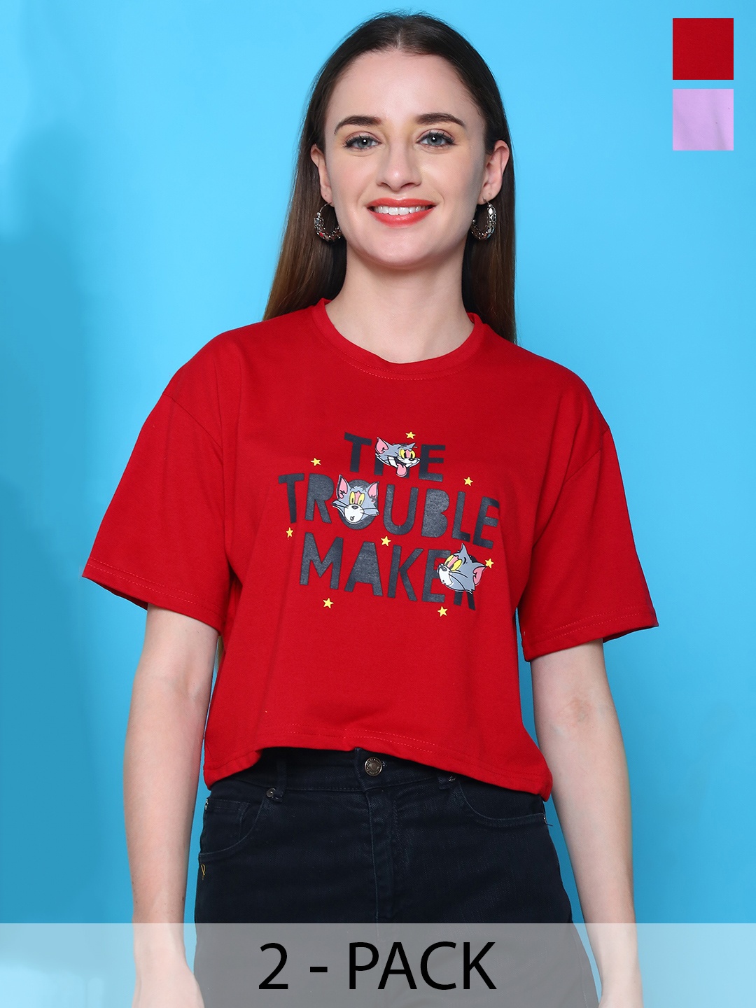 Dreambe Women Typography 2 Wonder Woman Printed Fusion Applique T-shirt, Multi