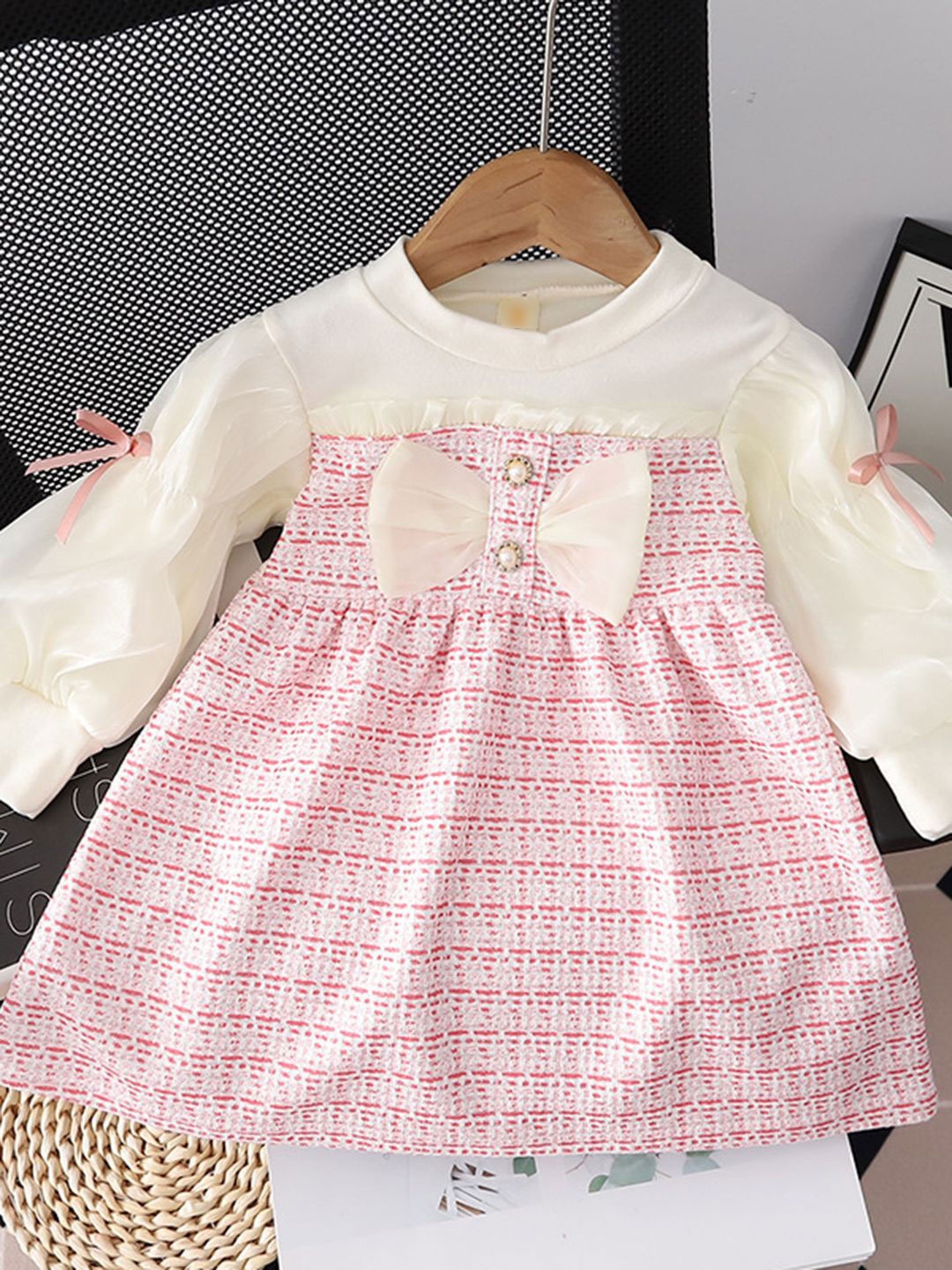 

YK Floral Print Fit & Flare Dress, Pink