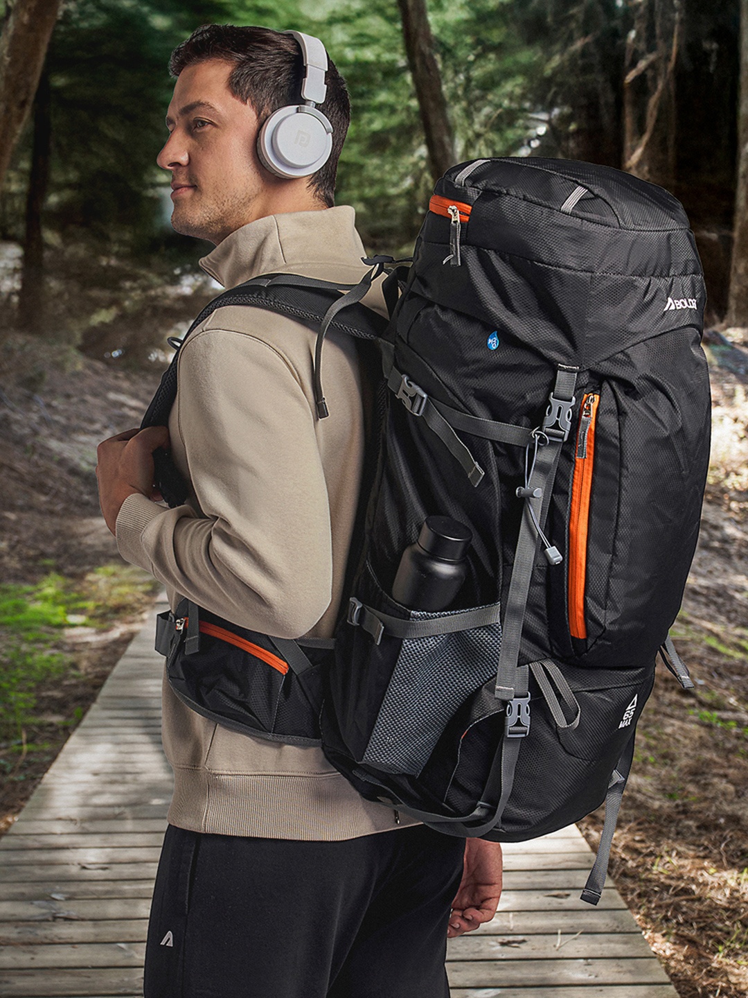 

BOLDFIT Unisex Boldfit Rucksack Bag 65 L, Black