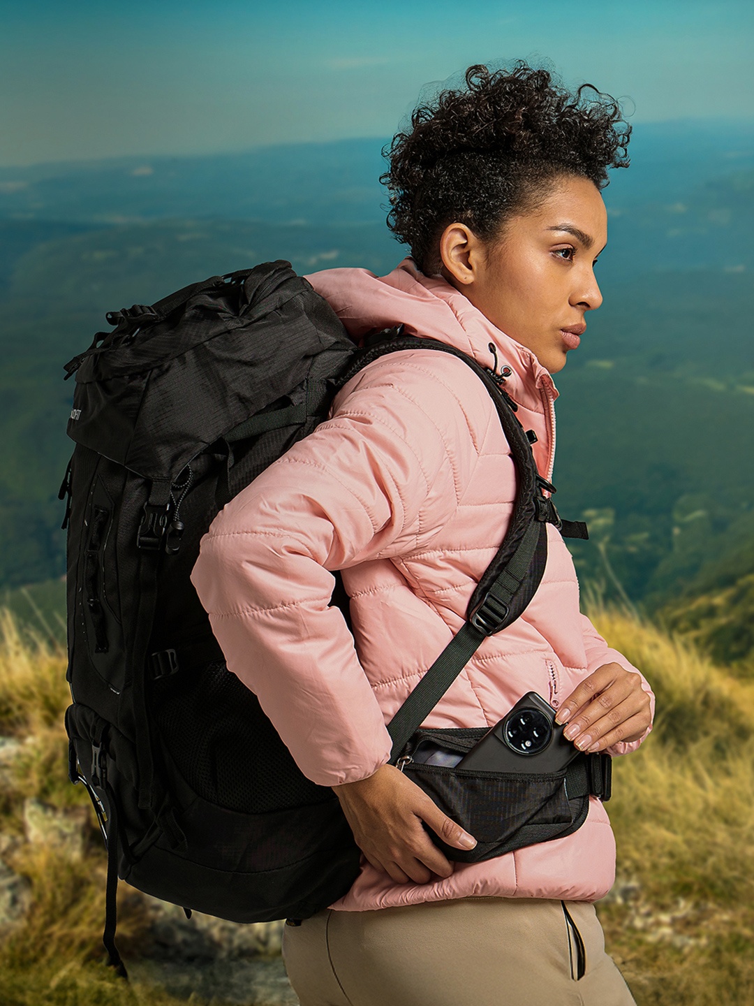 

Boldfit Trekmaster Black Rucksack Bag