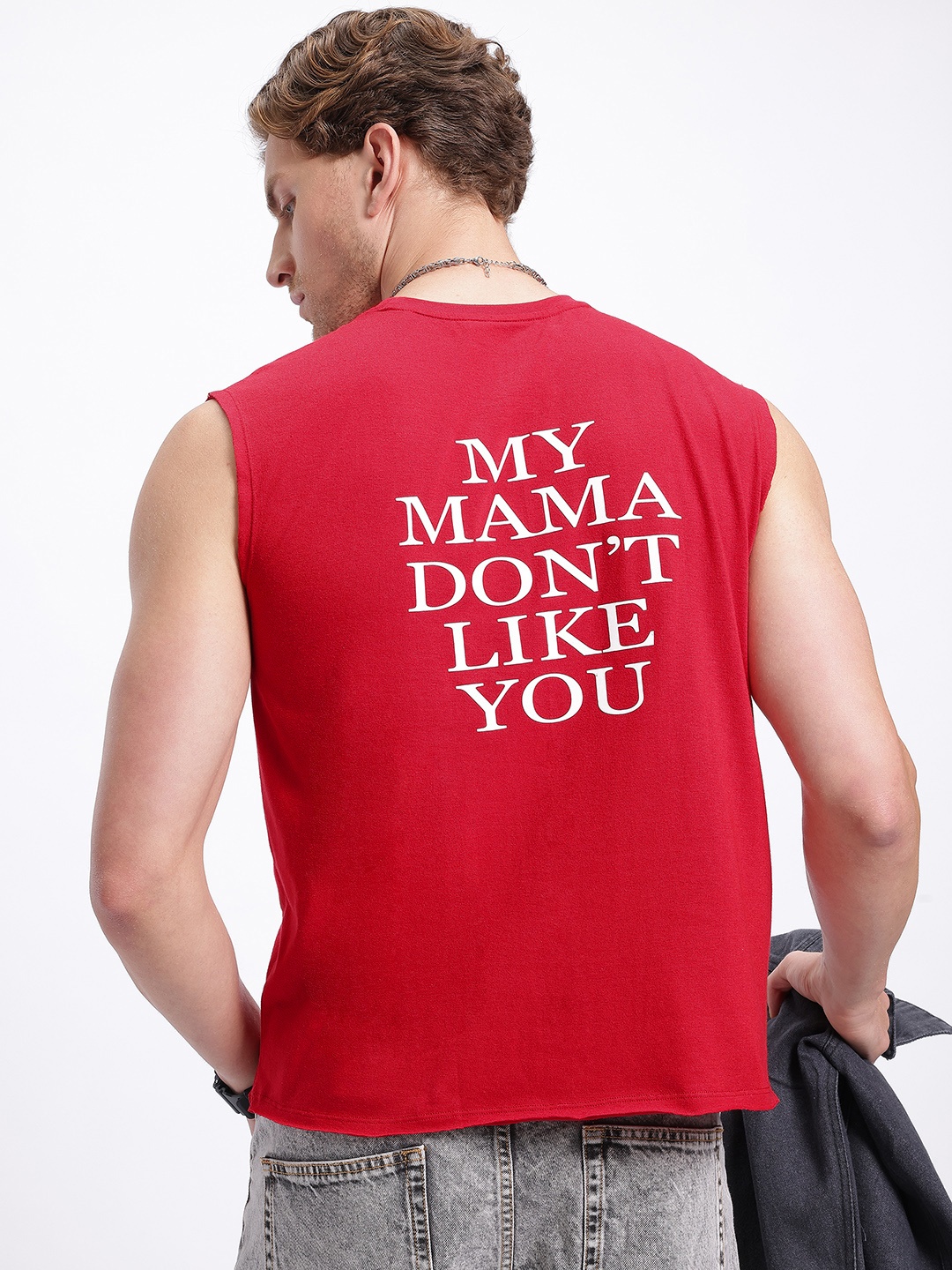 

glitchez Sassy Rebel Printed Oversized T-shirt, Red