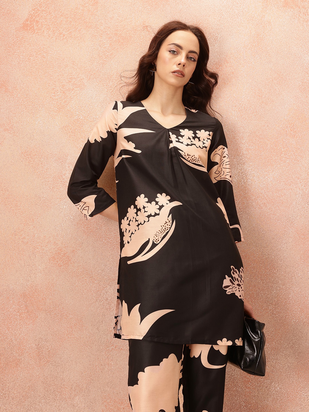 

all about you Floral Printed Co-Ords, Black