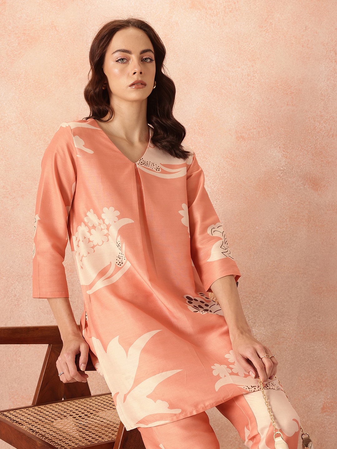 

all about you Floral Printed Co-Ords, Orange