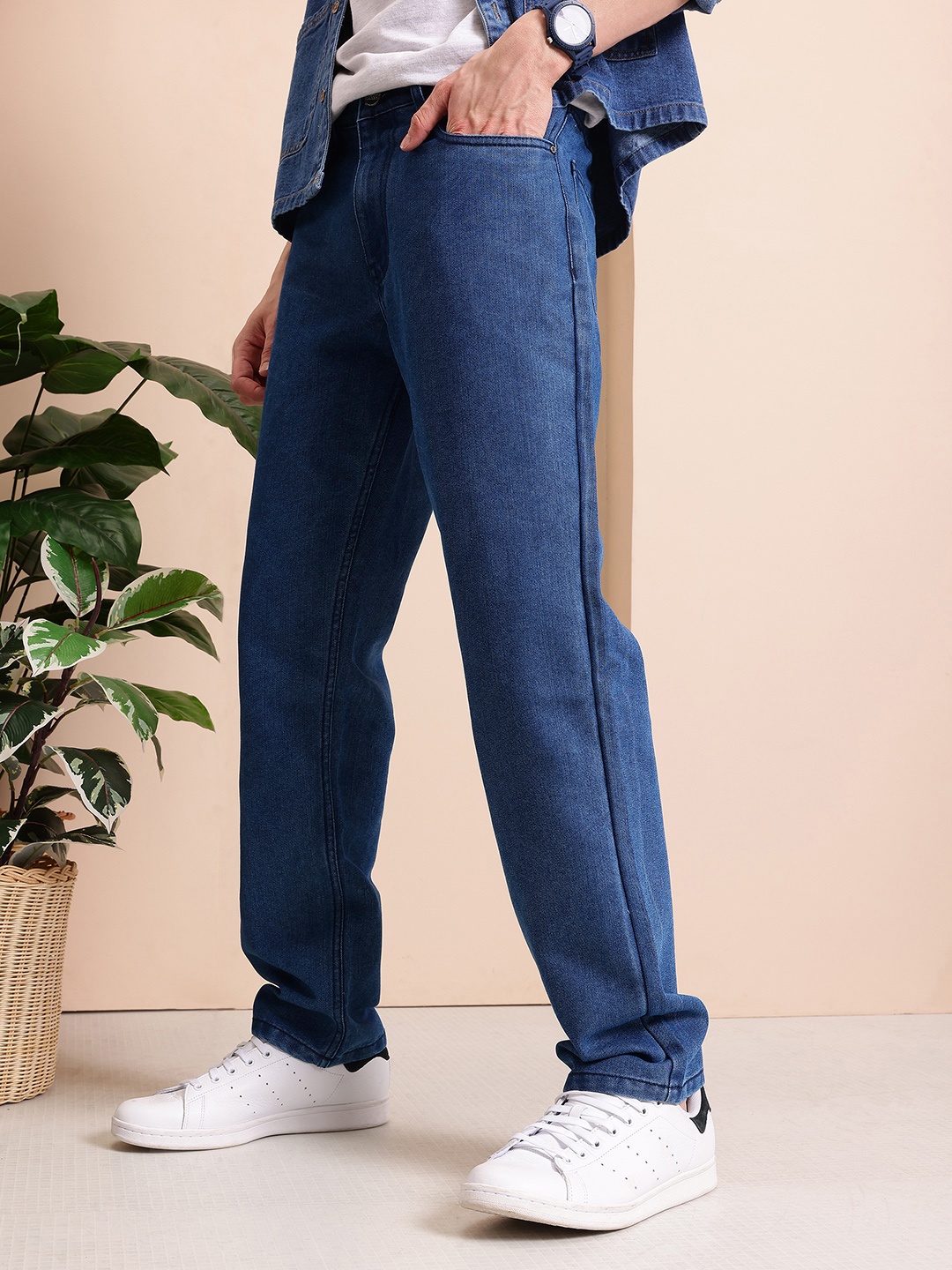 

Mast & Harbour Men Light Fade Jeans, Blue