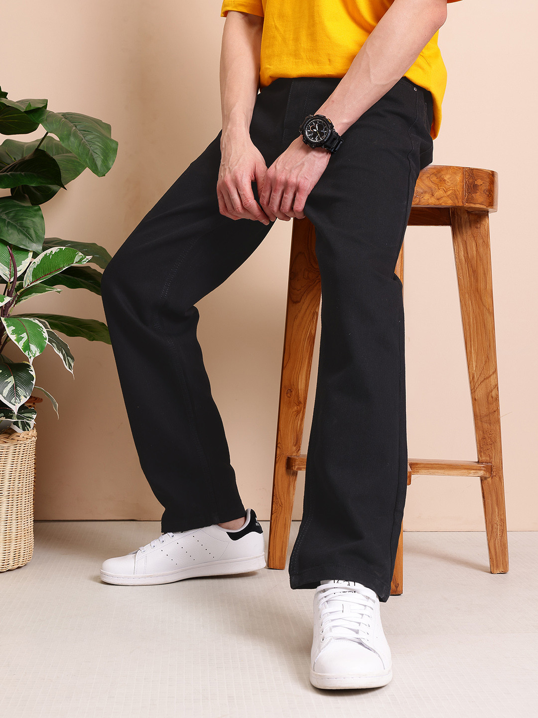 

Mast & Harbour Men Mid-Rise Regular Fit Jeans, Black