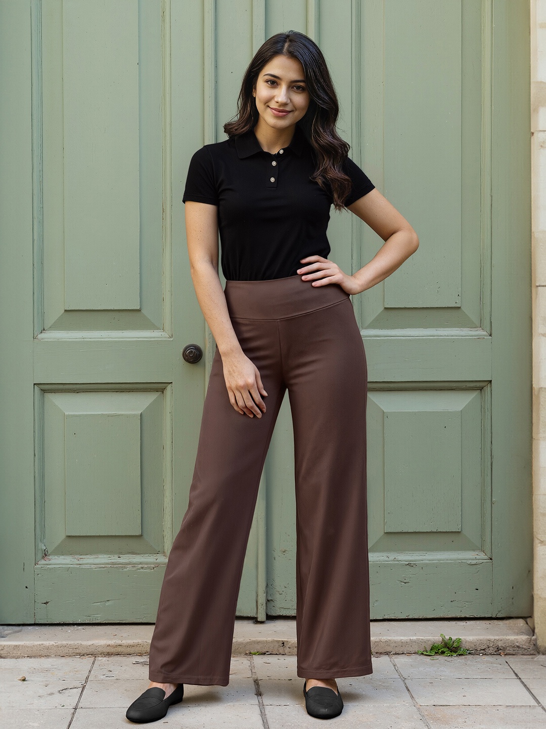 

Blissclub Women Ultimate Wide Legged Pants -Lite, Brown