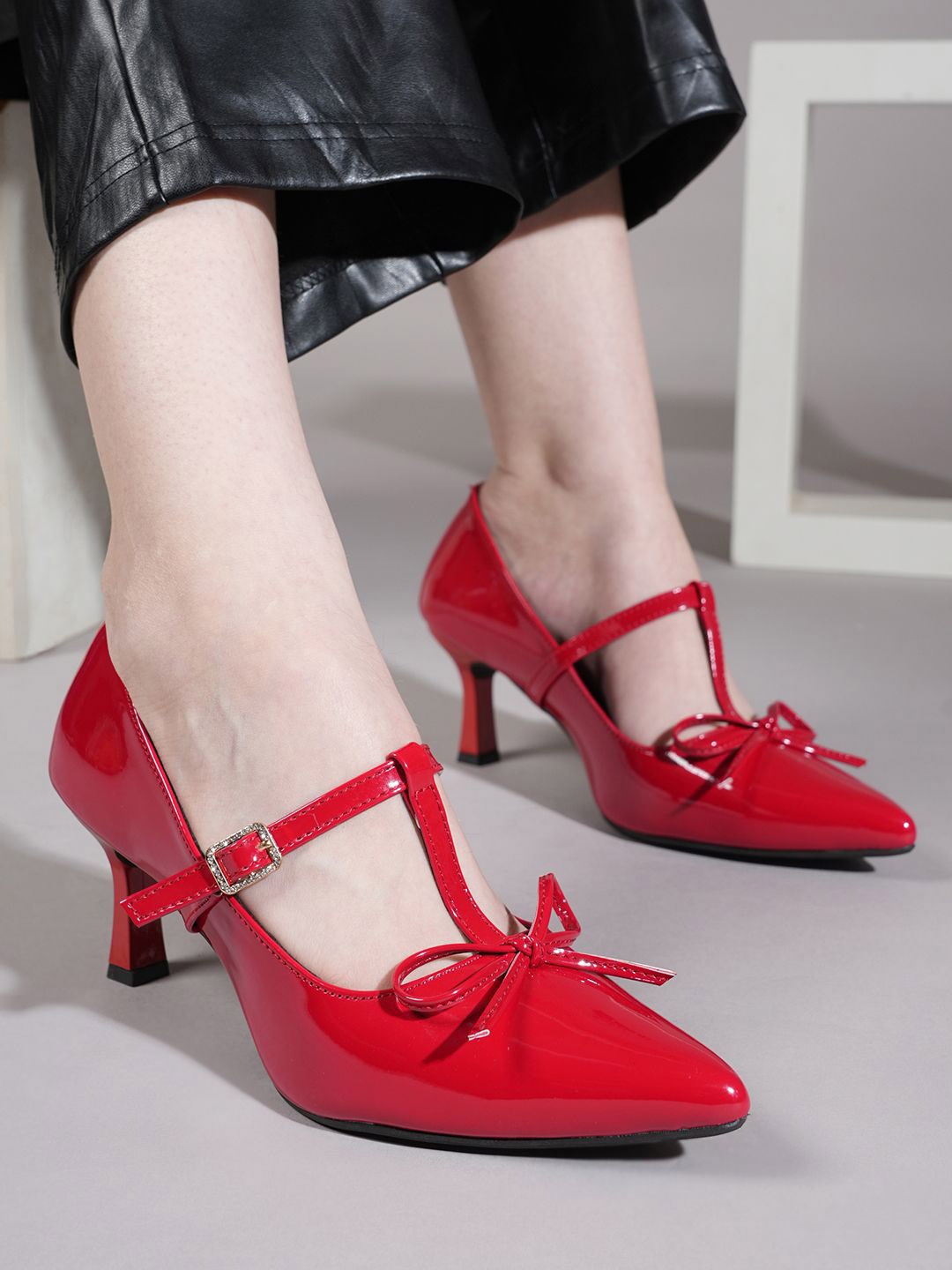 

Lavie Women Pointed Toe Slim Heel Pumps, Red
