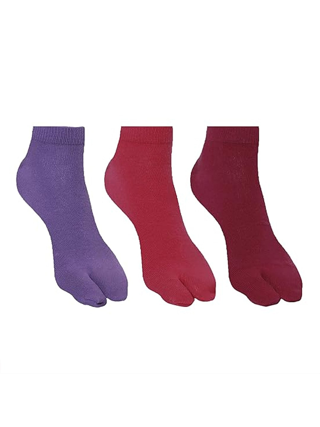 

Supersox Women Pack Of 3 Cotton Ankle-Length Socks, Red