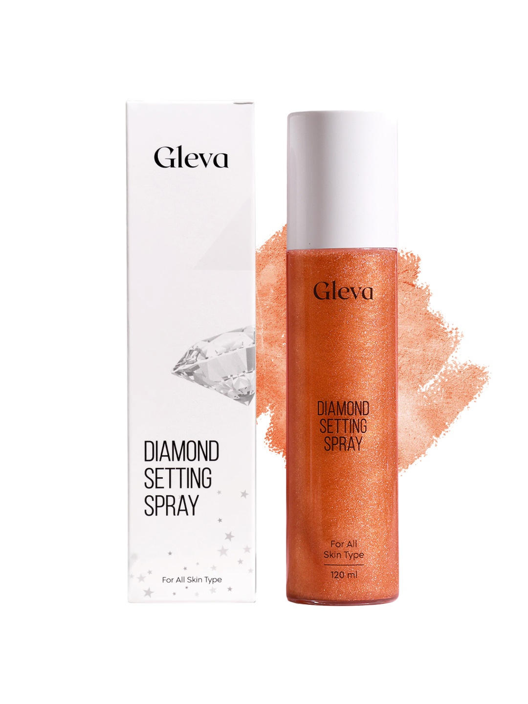 

Gleva Long Lasting Diamond Setting Spray 120ml - Gold Dust, Orange