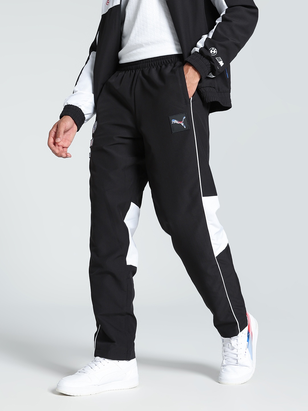 

PUMA Motorsport Men Relaxed Fit Cotton Track Pants, Black