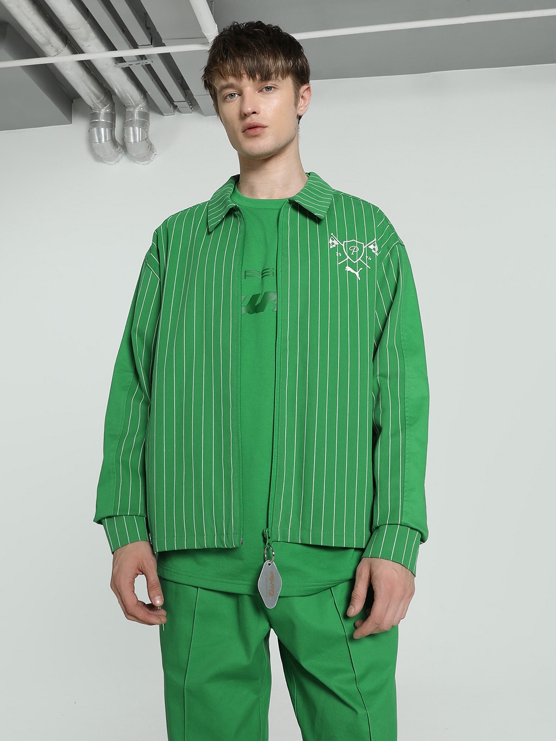 

PUMA Motorsport Men Porsche Legacy Lifestyle Relaxed Fit Sporty Jacket, Green