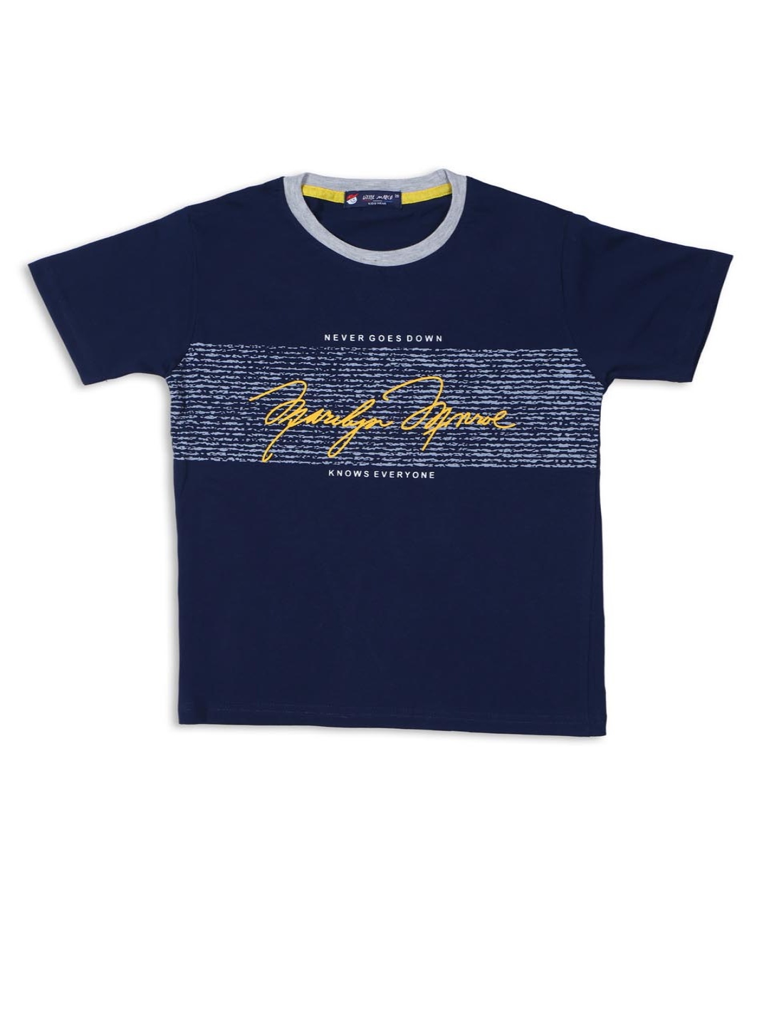 

Little Marco Boys Printed T-shirt, Navy blue