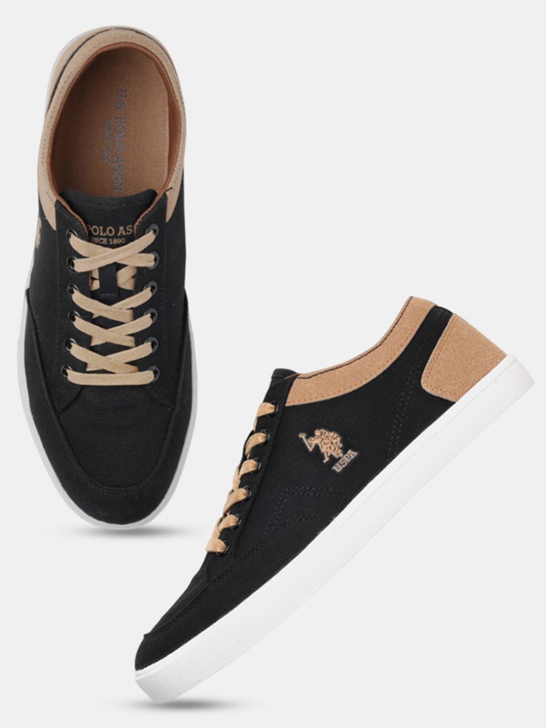 

U.S. Polo Assn. MONTON 6.0 Men Colourblocked Lace-Up Sneakers, Black