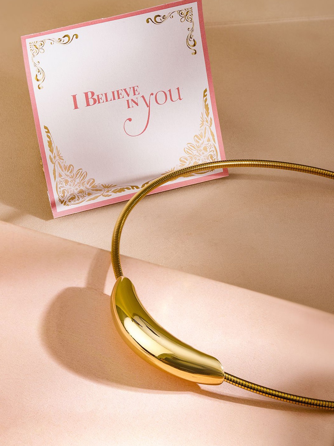 

Rubans Valentine's 18K Gold-Plated Stainless-Steel Tarnish-Free Demi-Fine Choker Necklace