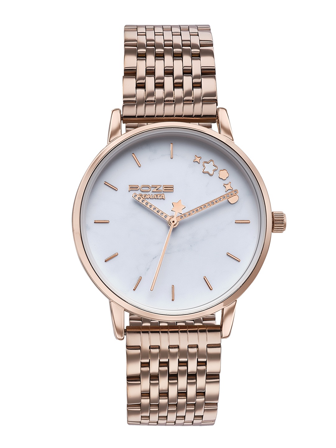 

Sonata Women Poze Analogue Bracelet Style Straps Watch - SP80055WM02, White