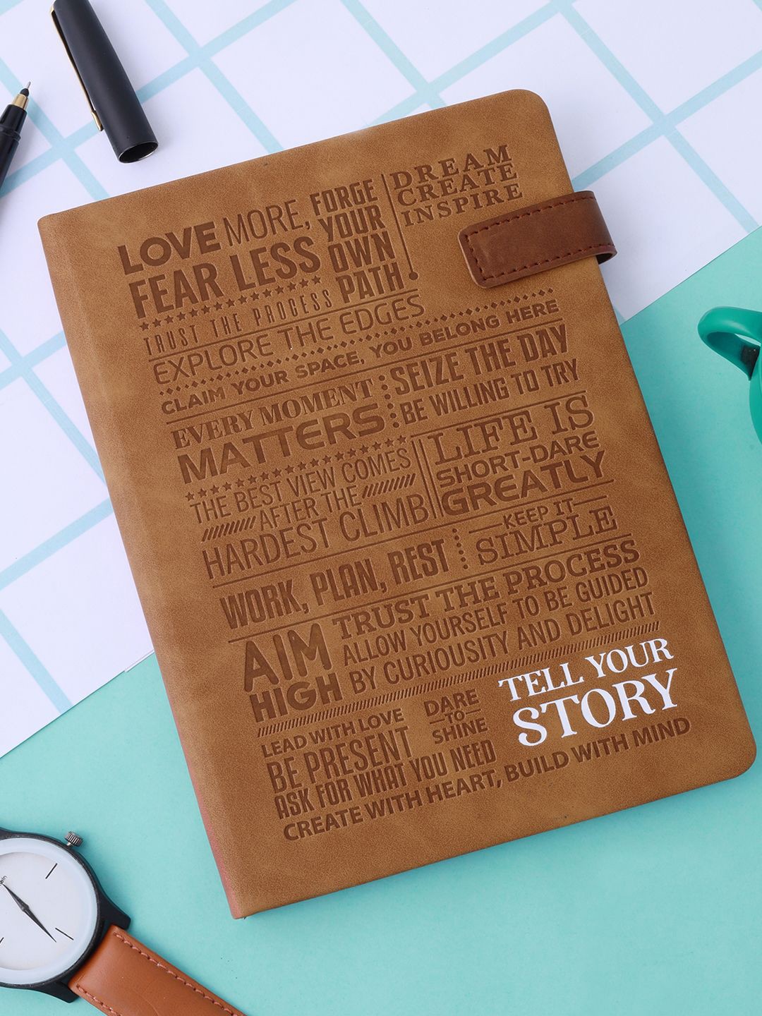 

Doodle Brown Self Design A5 Notebook with Magnetic Flip Closure
