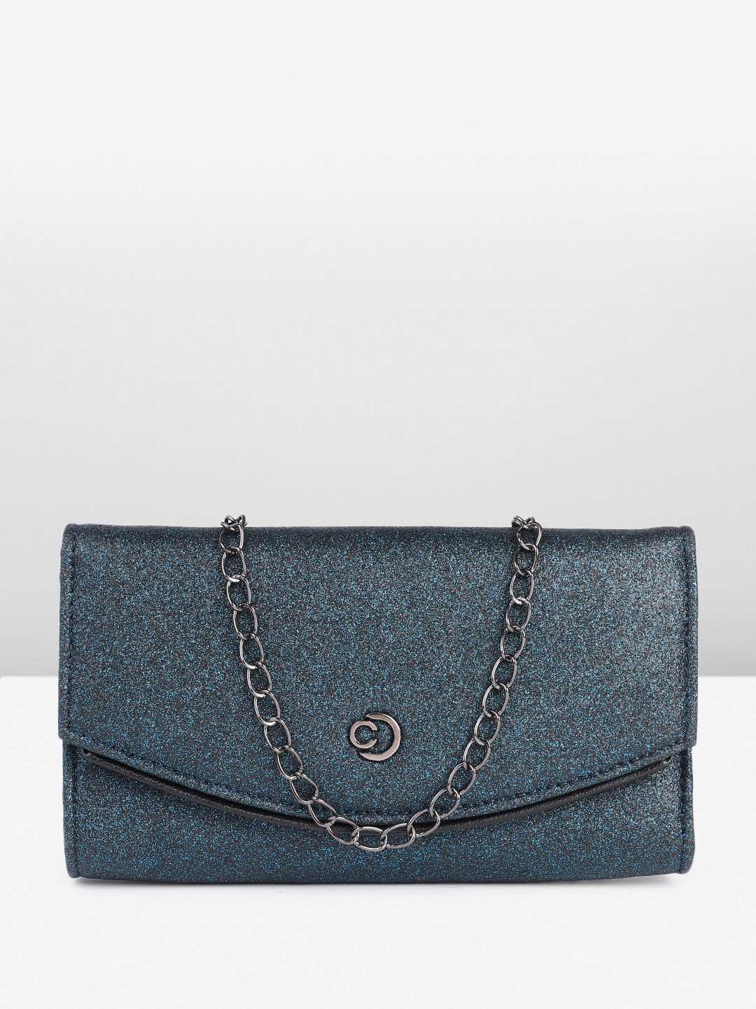 

Caprese Embellished Envelope Clutch, Navy blue