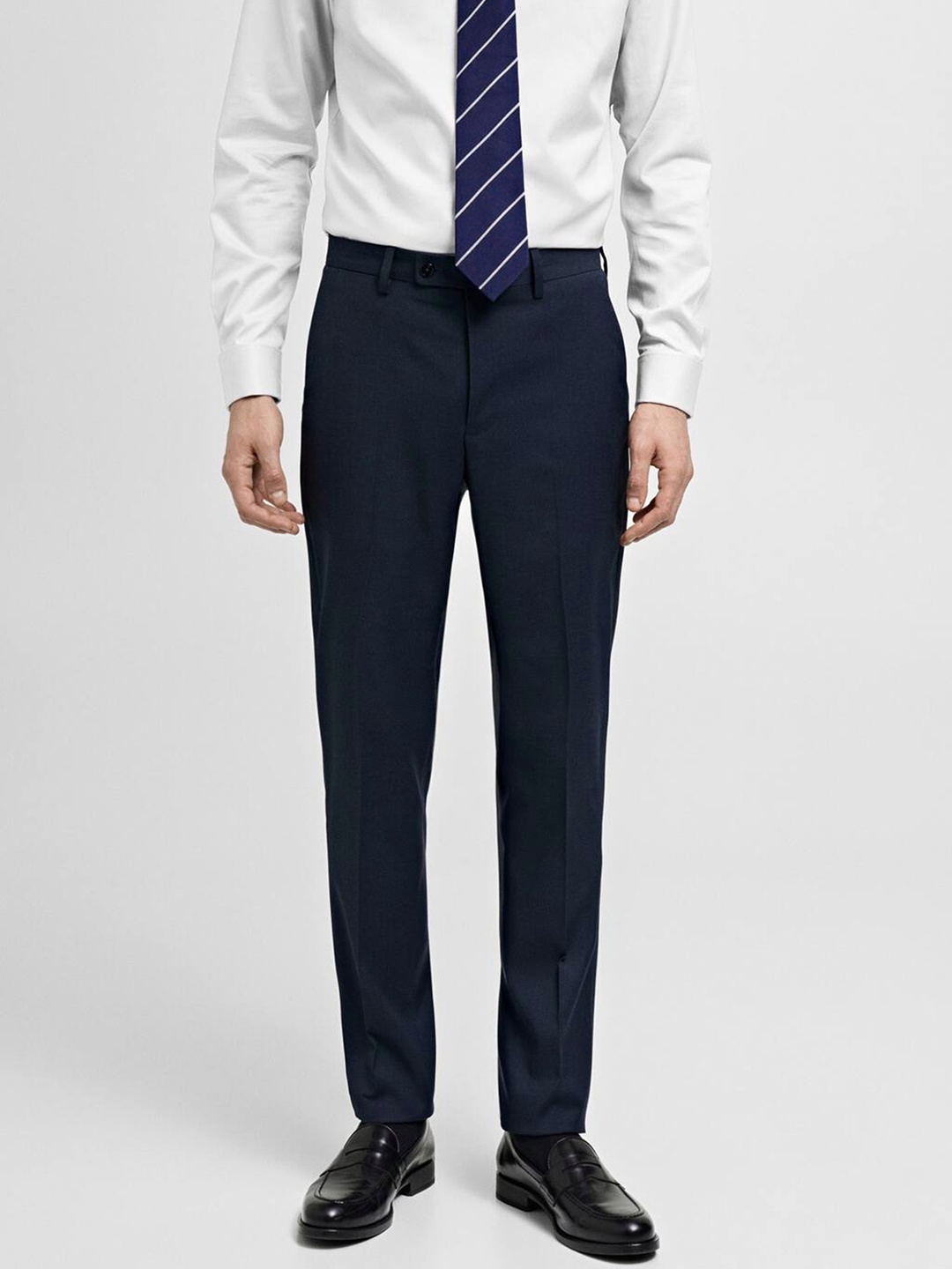 

MANGO MAN Formal Trousers, Navy blue