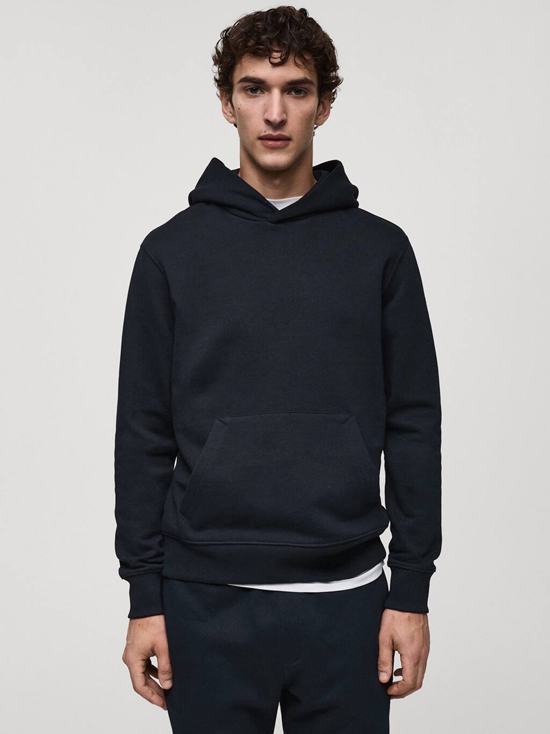 

MANGO MAN Hooded Sweatshirt, Navy blue