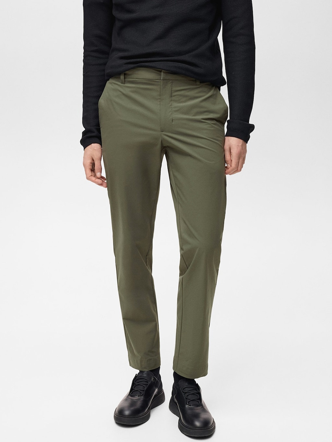 

MANGO MAN Slim Fit Thermoregulating Trousers, Olive