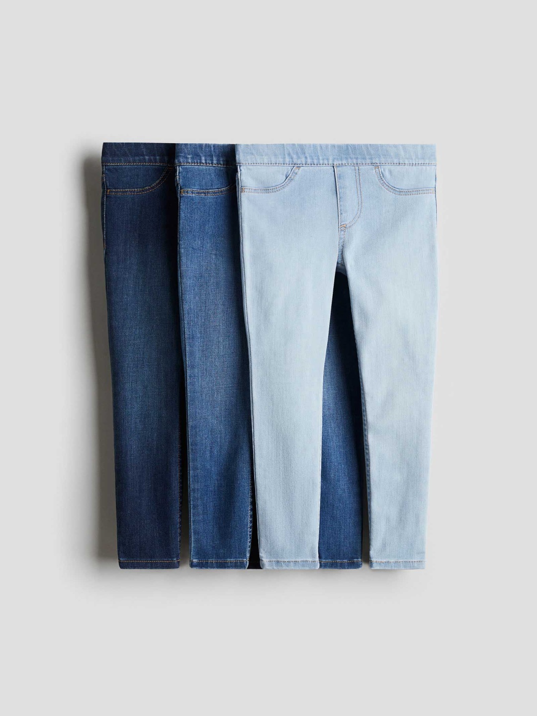 

H&M 3-Pack Denim Jeggings, Blue