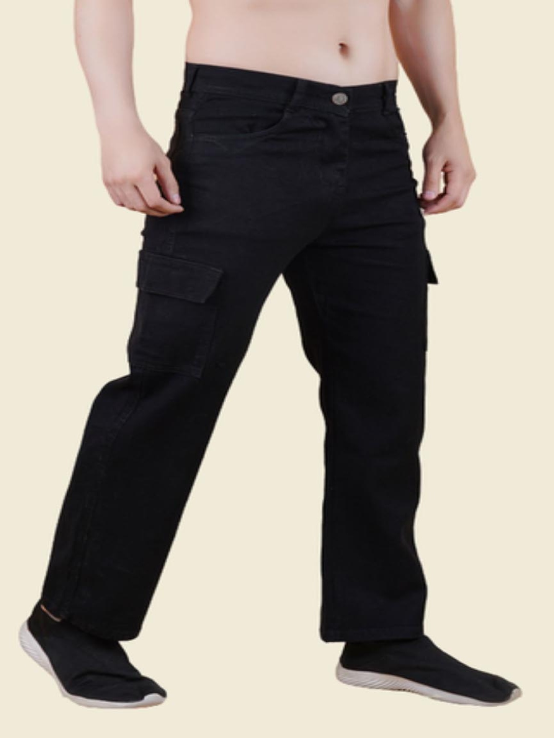 

COMFITS Men Classic Fit Jogger Jeans, Black