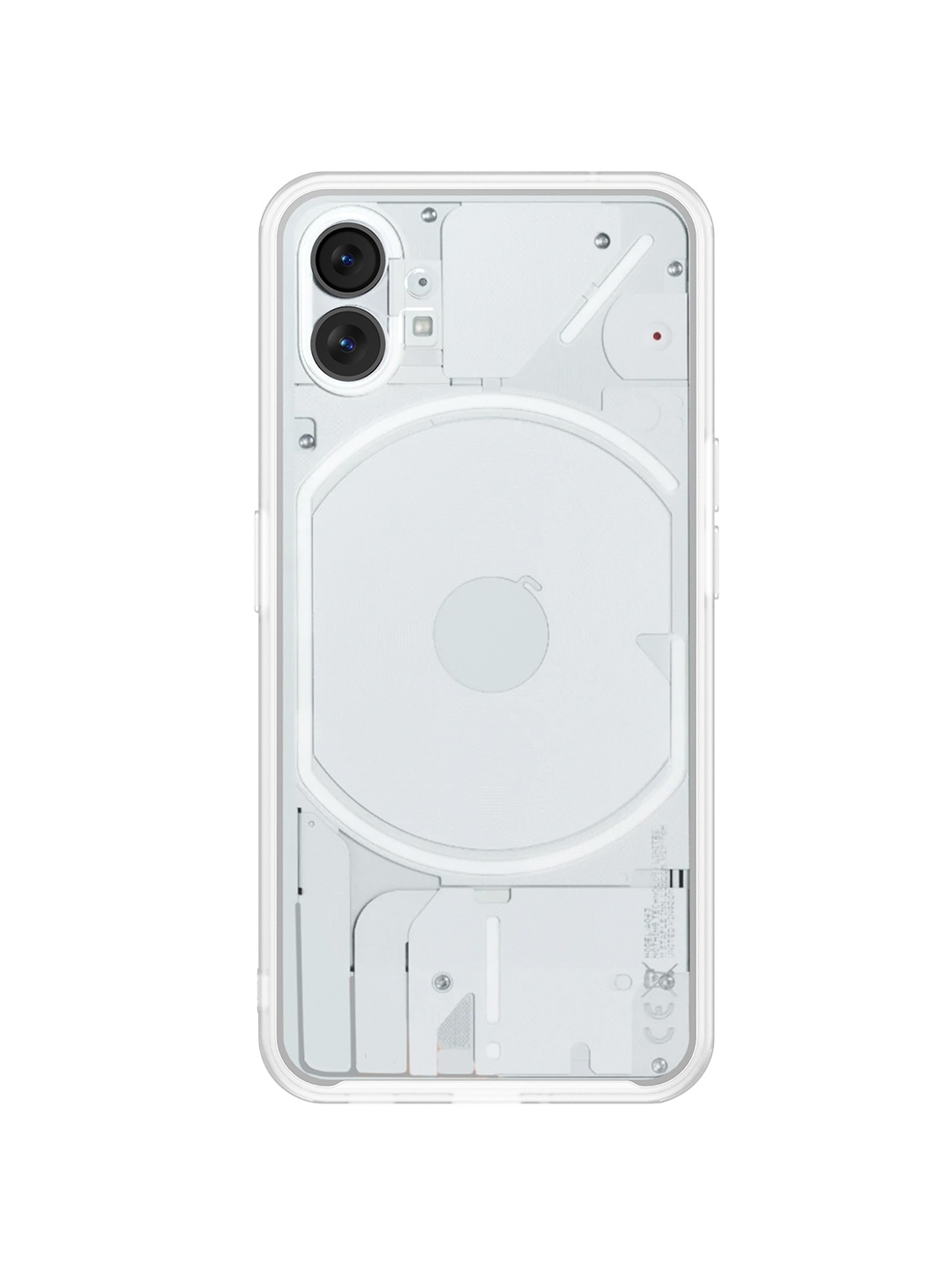 

DailyObjects Frosted Clear Nothing Phone 1 Back Case, Transparent