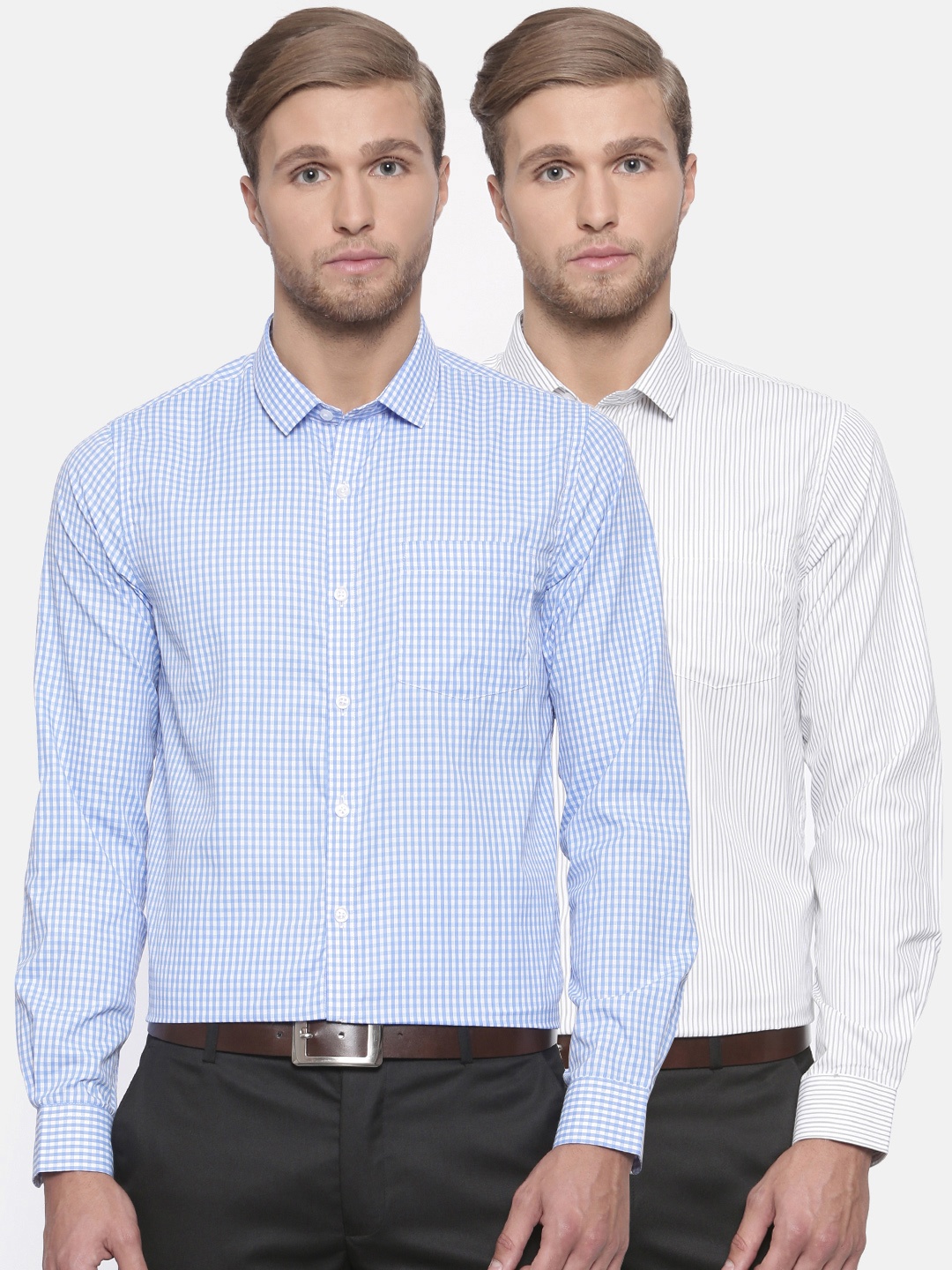 

Excalibur Men Assorted Pack of 2 Contemporary Fit Formal Shirt