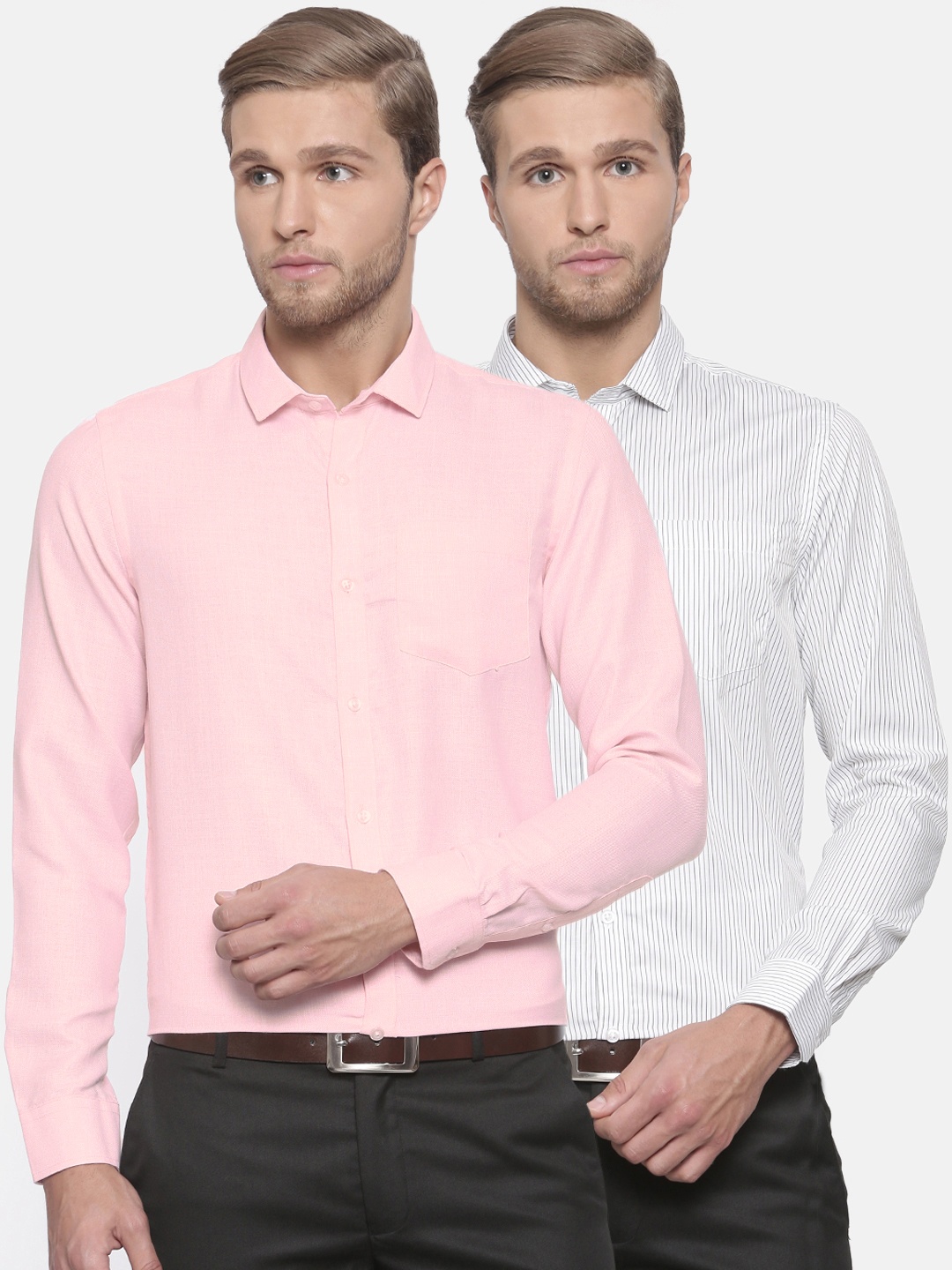 

Excalibur Men Assorted Pack of 2 Contemporary Regular Fit Formal Shirt