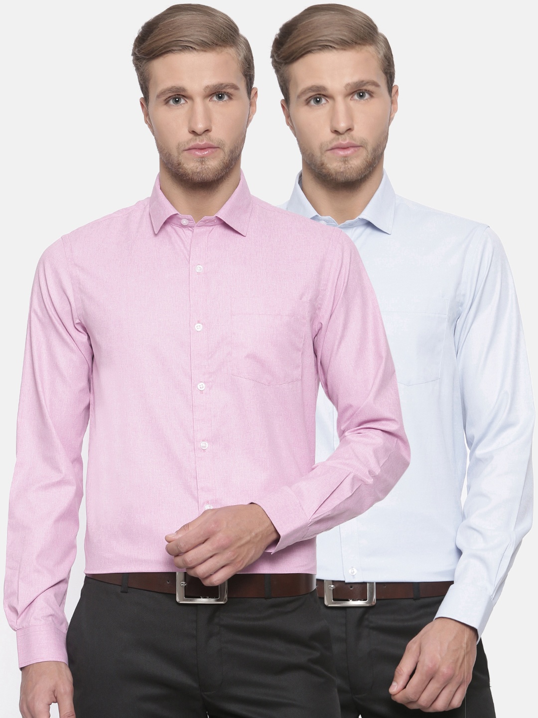 

Excalibur Men Assorted Pack of 2 Contemporary Regular Fit Formal Shirt