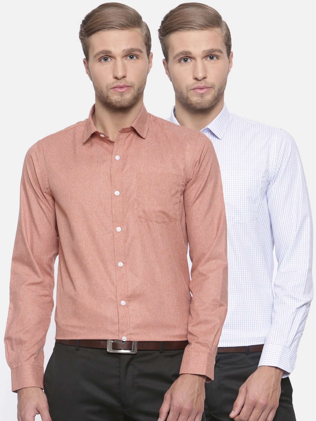 

Excalibur Men Assorted Pack of 2 Formal Shirt