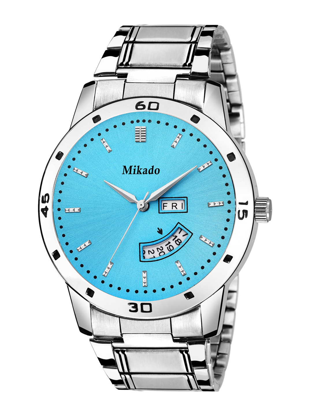 

Mikado Men Silver-Toned & Blue Analogue Watch