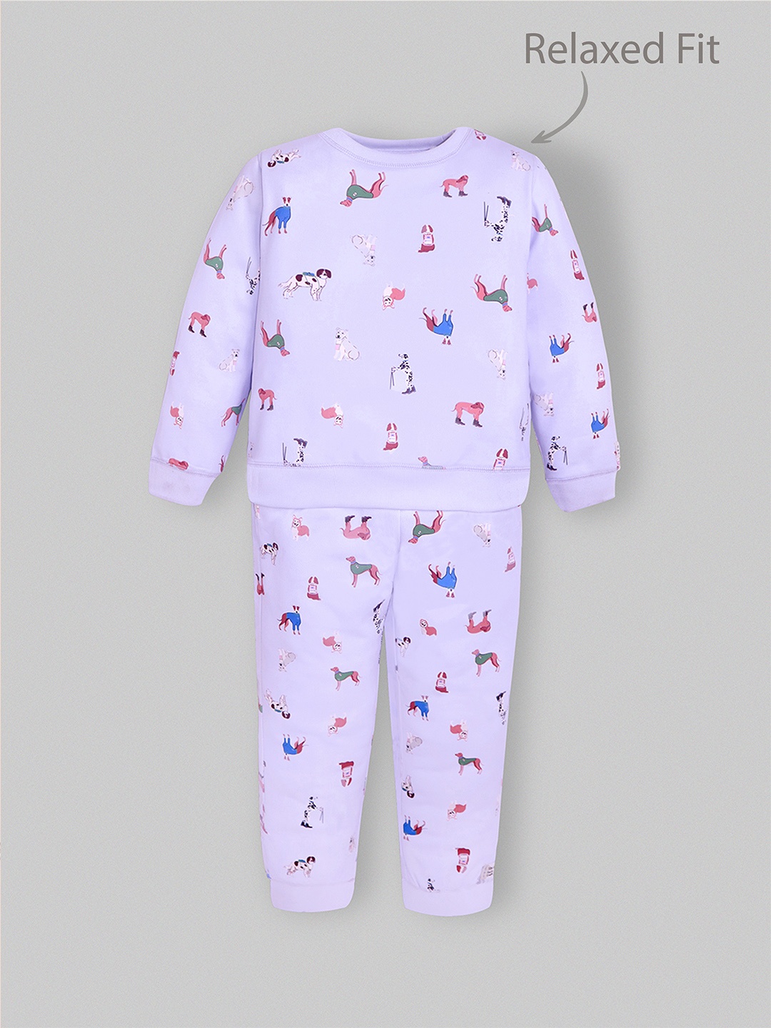 

Cherry Crumble Kids Graphic Printed Night suit, Blue