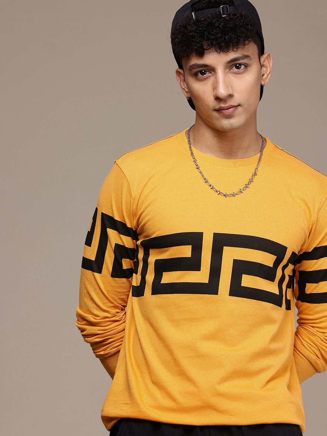 

Moda Rapido Men Geometric Printed T-shirt, Yellow