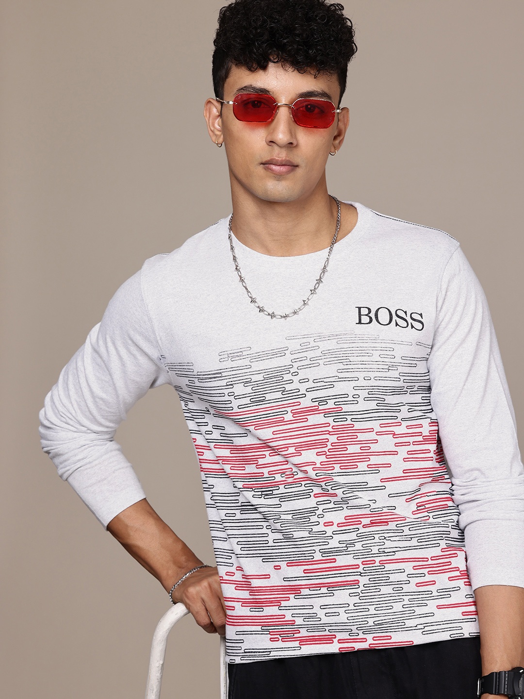 

Moda Rapido Men Graphic Printed T-shirt, White