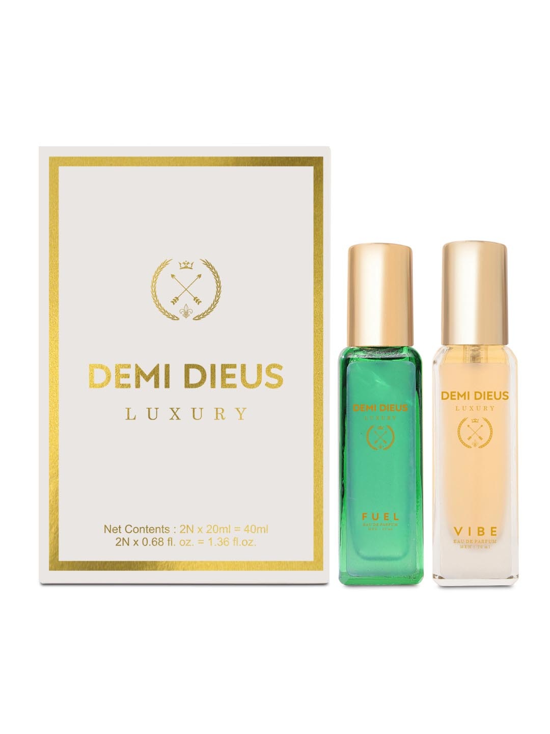 

DEMI DIEUS Set Of 2 Fuel & Vibe Eau De Parfum - 20 ml Each, White