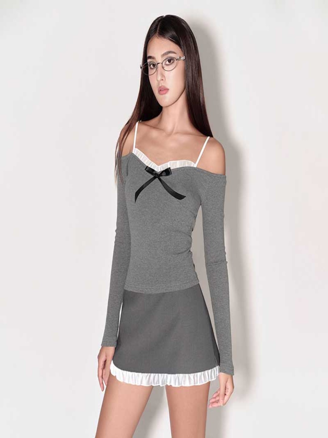 

StyleCast Women Shirt Style Top, Grey