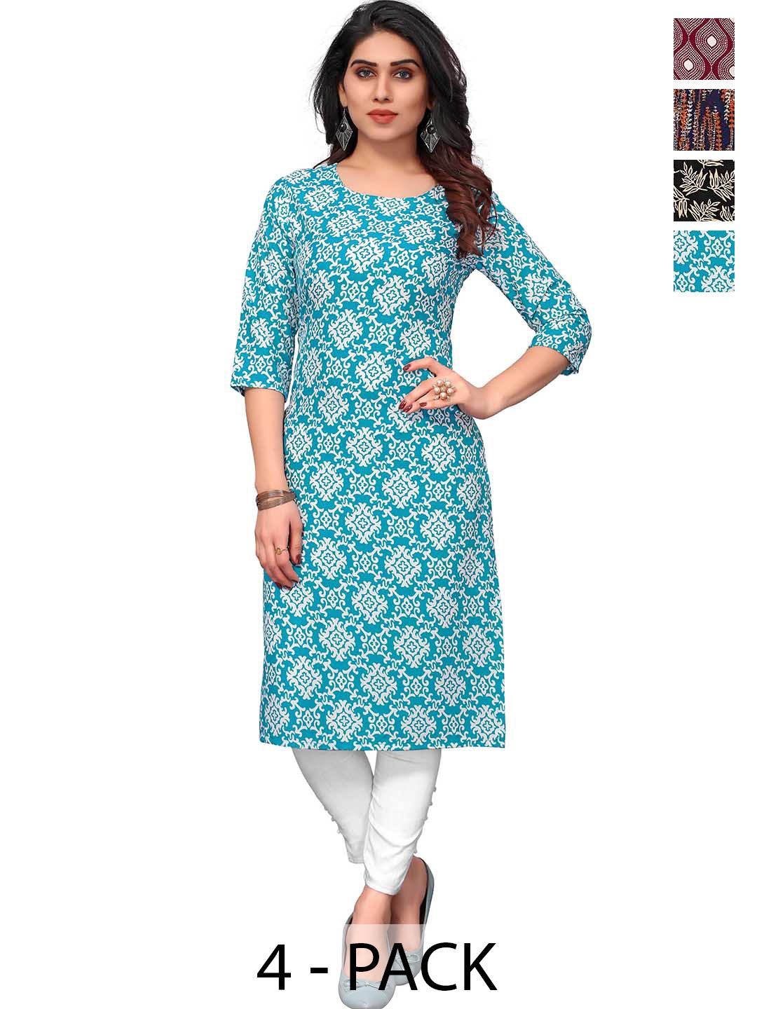 

KETAKI FASHION Women Ethnic Motifs Printed Crepe Kurta, Multi